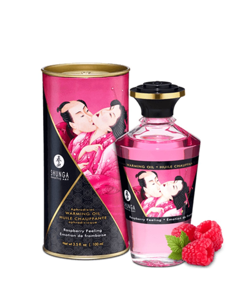 Huile chauffante framboise comestible 100ml 